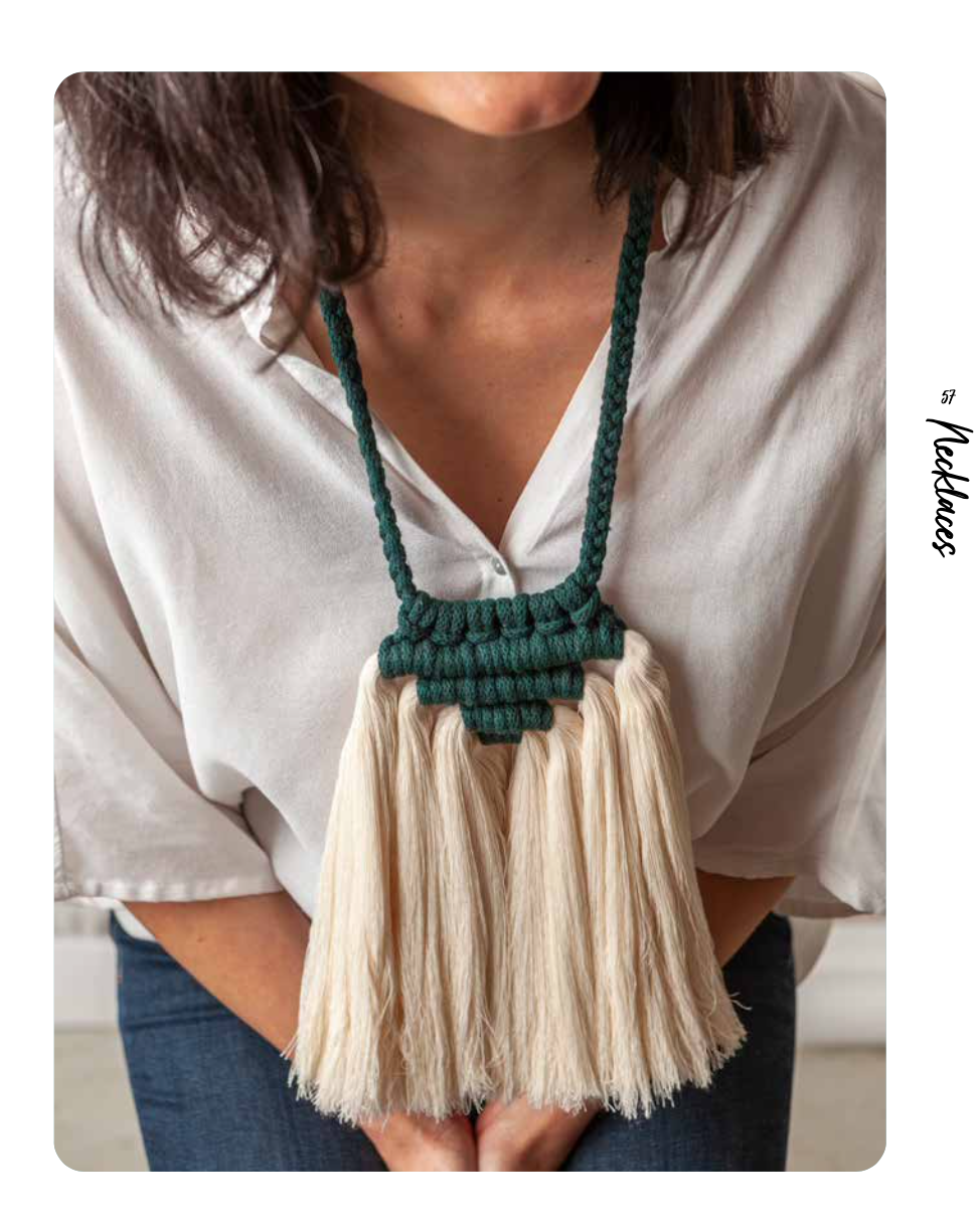 Macrame Necklace from the book Macrame Jewellery Book by Isabella Strambio