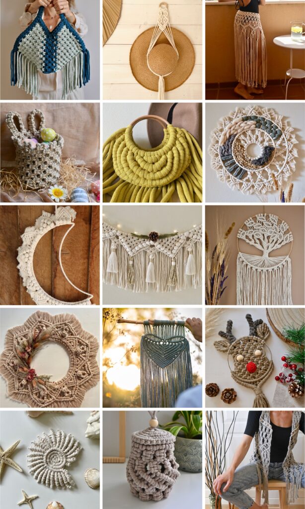 Macrame Projects from 'Your Macrame Community' by Isabella Strambio