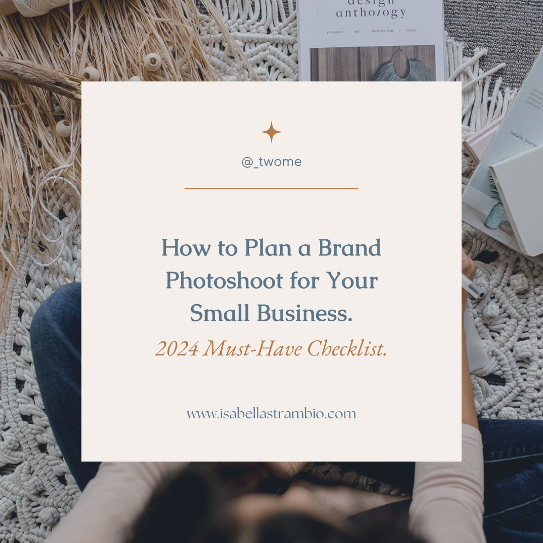 Showing the main blog title"how to plan a brand photoshoot for your small business"